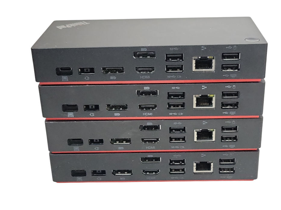 Lot of 4x Lenovo ThinkPad Universal USB-C Dock LDA-KP docking stations