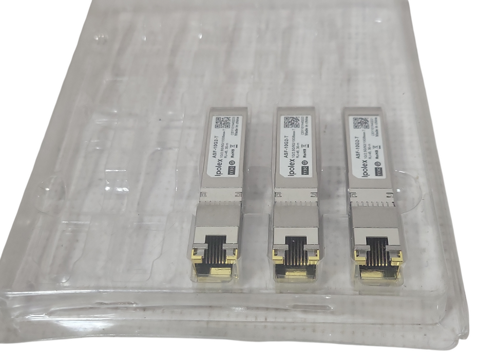 Lot of 3x IPOLEX ASF-10G2-T 10Gtek ASF-10G2-T 1G/2.5G/5G/10GBase-T RJ-45 30-m Tr