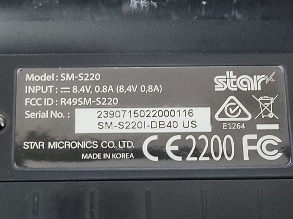 Lot of 2x Star i Bluetooth SM S220 Bluetooth Mobile Receipt Printers, Read