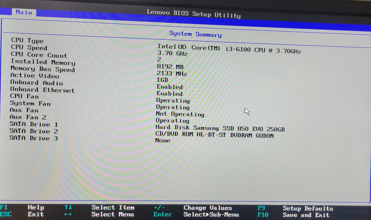 Lenovo ThinkCentre M700 | i3-6100 @3.70 8GB DDR4 256GB SSD