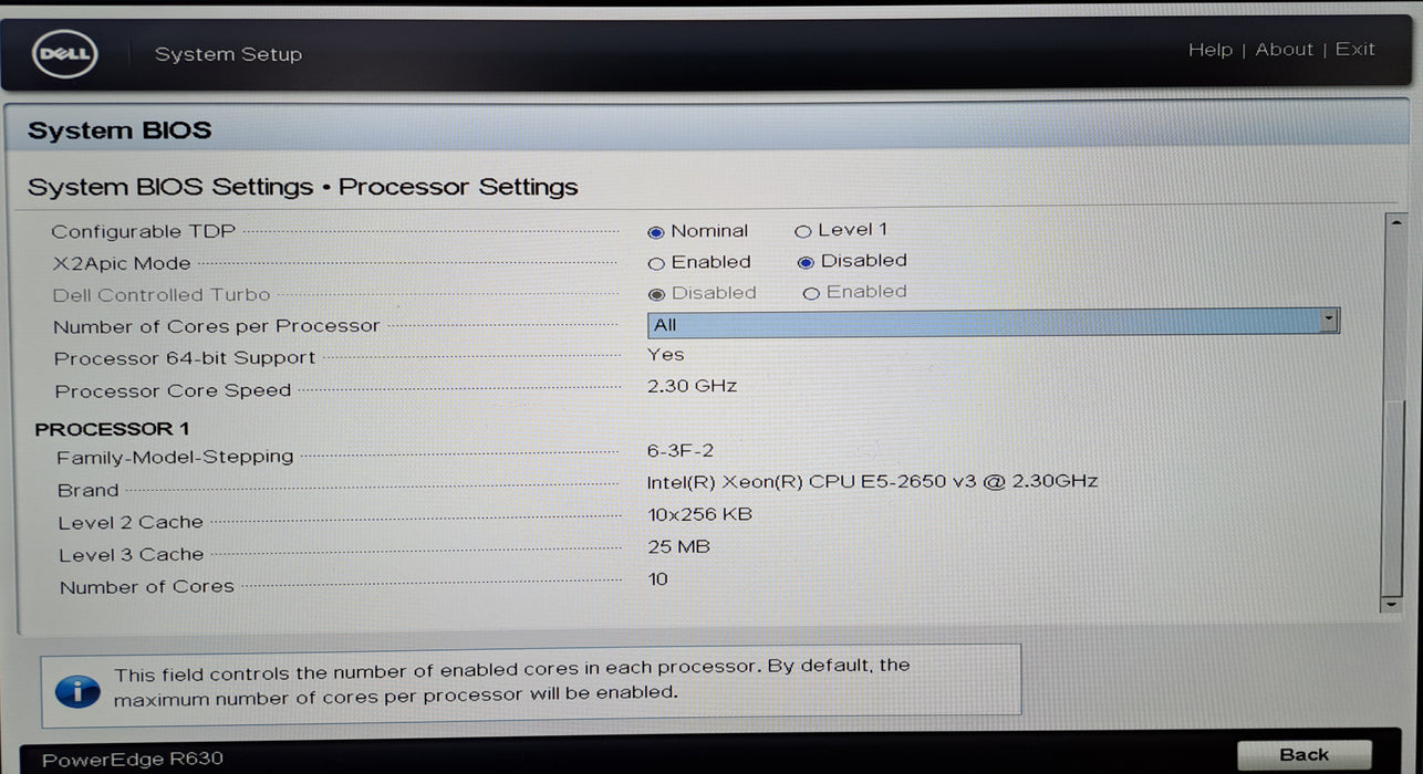 Dell PowerEdge R630 8x 2.5" | 1x Xeon E5-2650 v3 @2.30GHz, 32GB DDR4, H730P Mini
