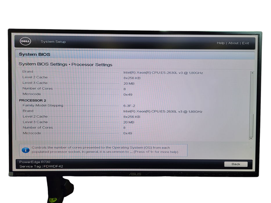 Dell PowerEdge R730 3.5" 2x Xeon E5-2630L v3, 16GB DDR4, H730 Mini - No HDD