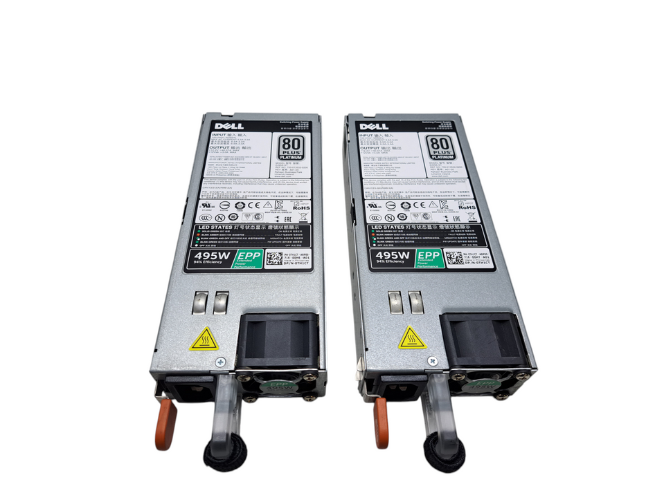 Lot of 2x Dell E495E-S1 0TH1CT 495W PowerEdge Server Power Supply PSU