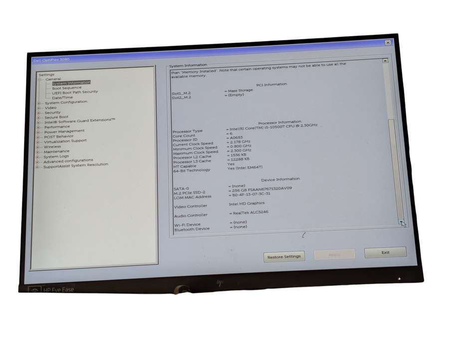 DELL OptiPlex 3080 Micro Intel Core i5-10500T 16GB RAM 256GB NVMe SSD