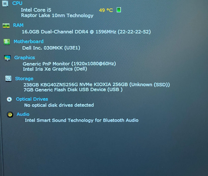 Dell Latitude 5440 Intel core i5- 1345U 1.60GHz 16GB RAM 256GB SSD READ