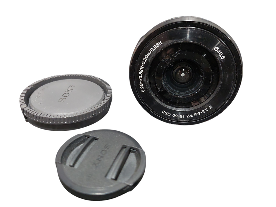 Sony Interchangeable Lens Model: SELP1650   0.25m/0.82ft-0.30m/0.98ft 16-50 OSS