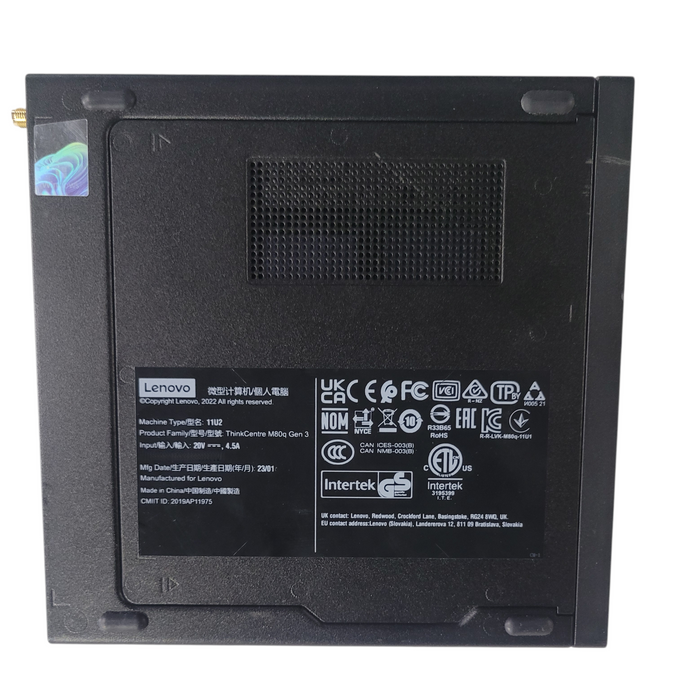 Lenovo ThinkCentre M80q Gen3 | i5-12500T @2.00GHz 16GB DDR5 256GB NVMe