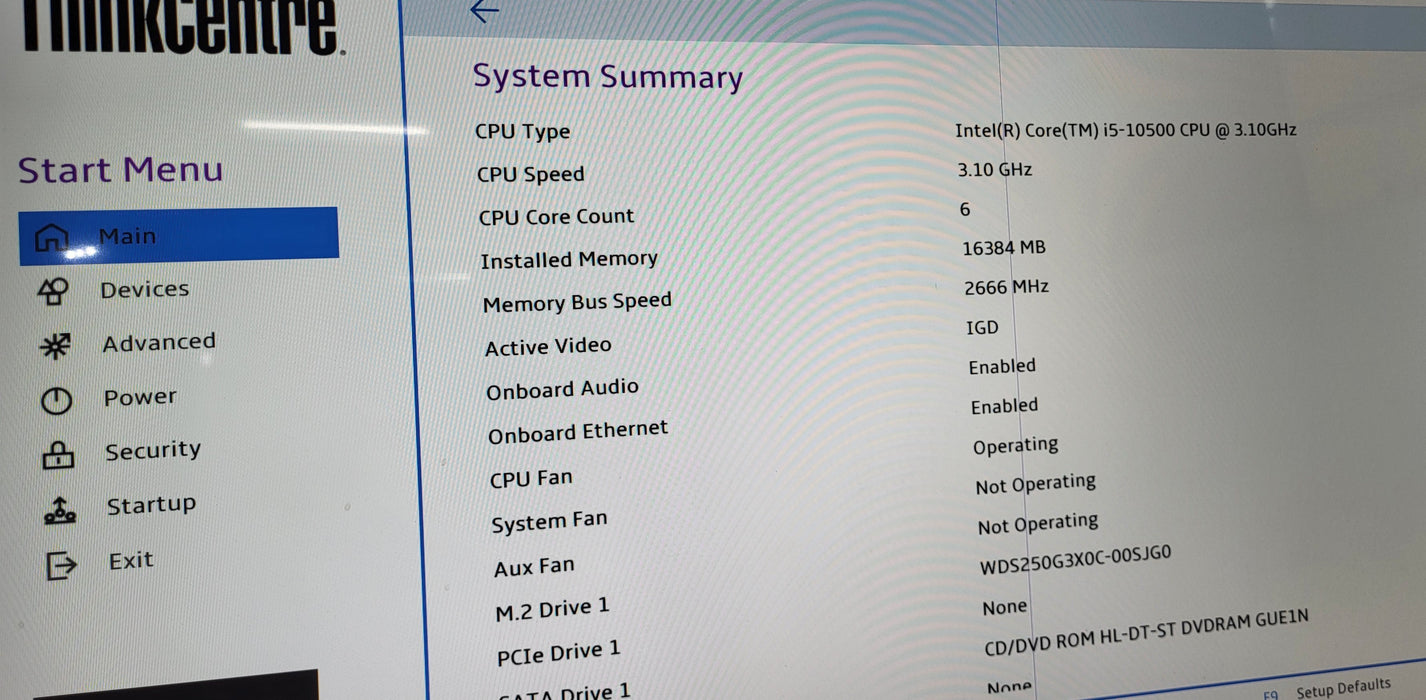 Lenovo ThinkCentre M80S SFF i5-10500 | 16GB DDR4| 256GB NVME