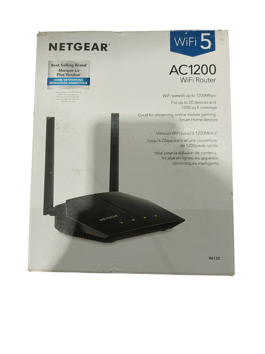 Netgear AC1200 Dual Band WiFi Router R6120 Fast Ethernet
