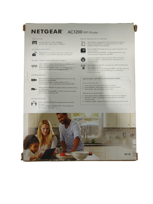 Netgear AC1200 Dual Band WiFi Router R6120 Fast Ethernet