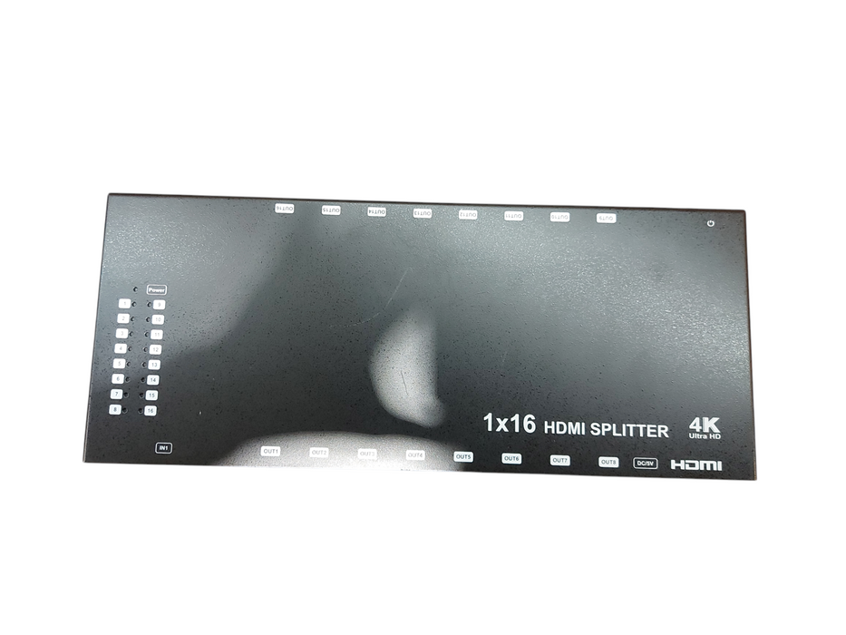 Lot 2x Monoprice 14548 Blackbird 4K 1x16 HDMI Splitter 3D Support