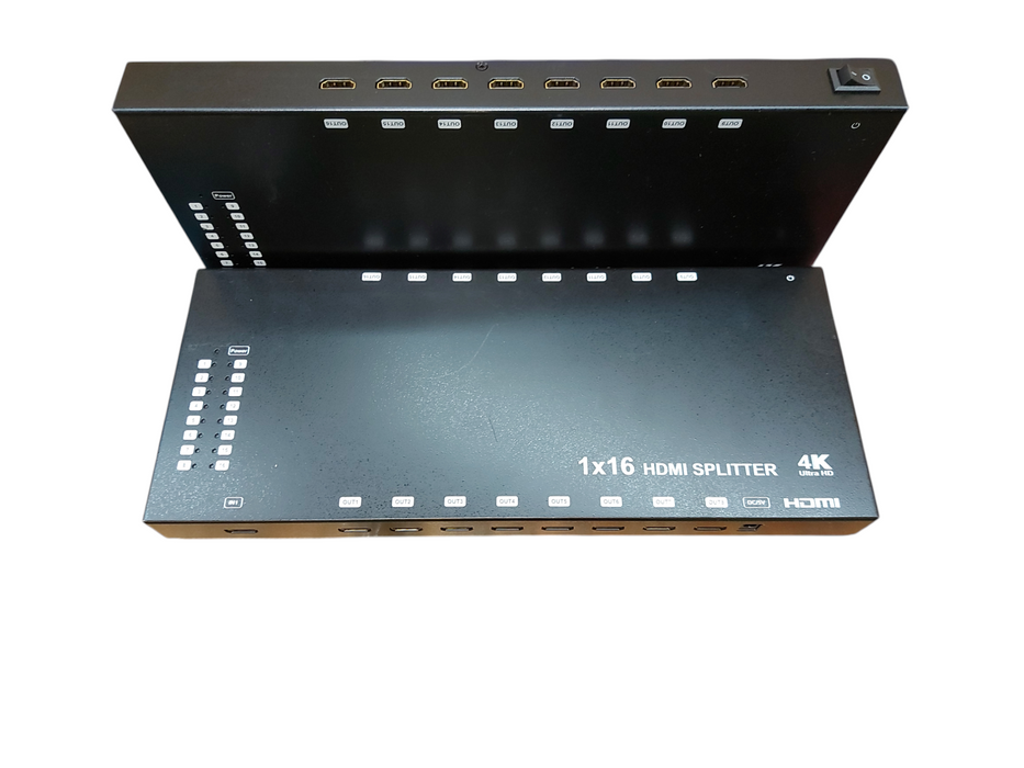Lot 2x Monoprice 14548 Blackbird 4K 1x16 HDMI Splitter 3D Support