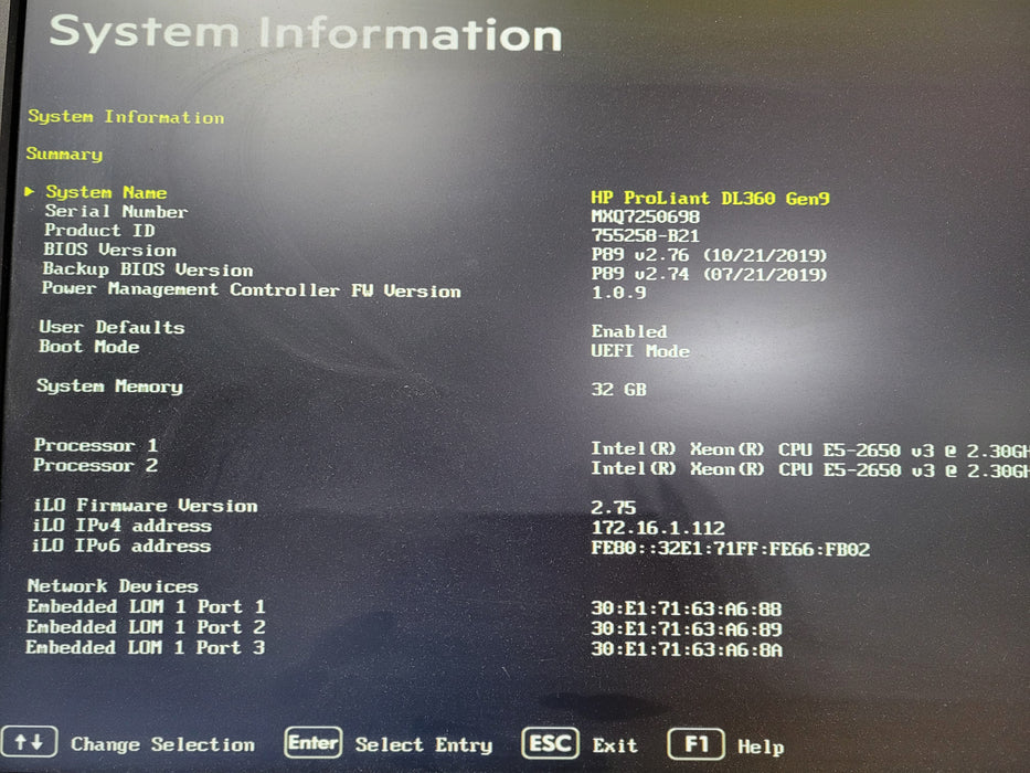 HP ProLiant DL360 Gen9 | Xeon E5-2650 V3 | 32GB DDR4 | No HDD | P440ar |