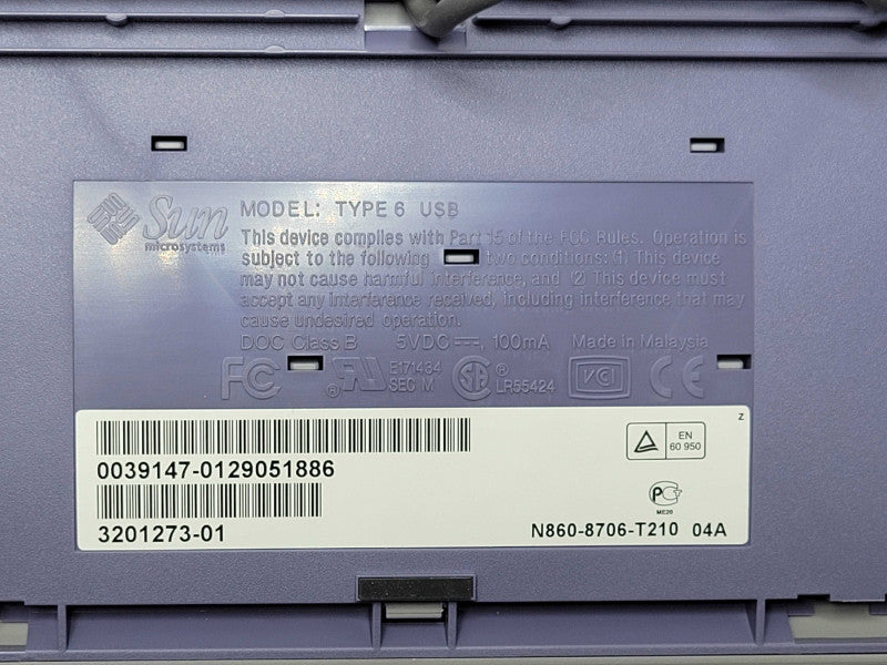 Sun Systems Type 6 USB Key Board _