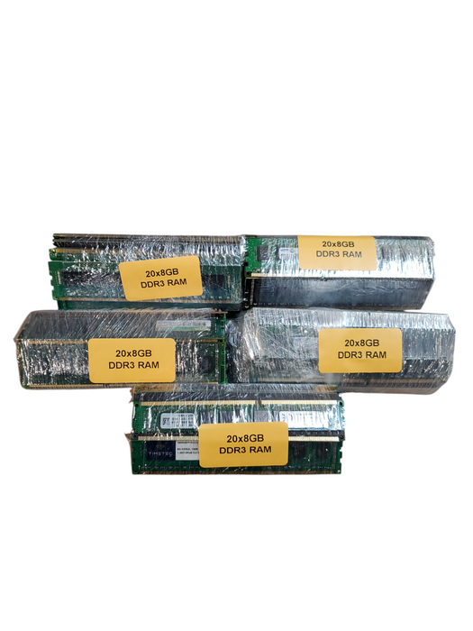 Lot of 100x, Assorted 8GB DDR3 DESKTOP RAM NON-HEATSINK