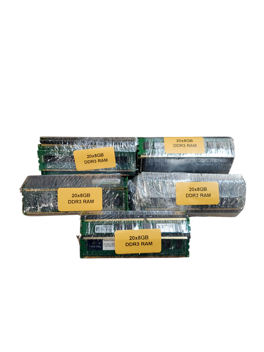 Lot of 100x, Assorted 8GB DDR3 DESKTOP RAM NON-HEATSINK