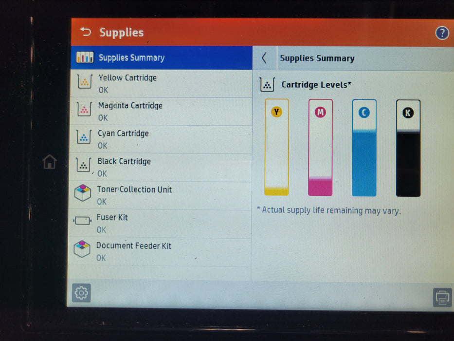 HP color laserjet enterprise MFP M578 7ZU85A printer