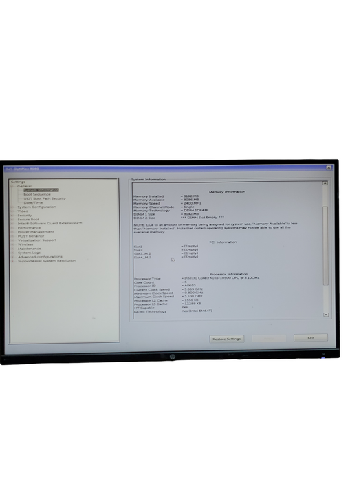 Dell OptiPlex 3080 SFF i5-10500 8GB RAM No Storage No OS