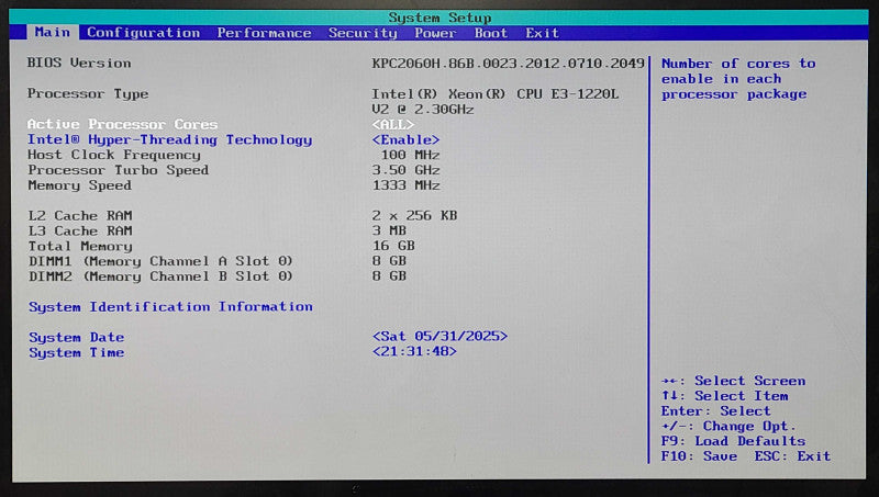 Custom PC/Intel S1200KP, E3 1220L v2 2.30GHz, 16GB DDR3, 1TB SSD