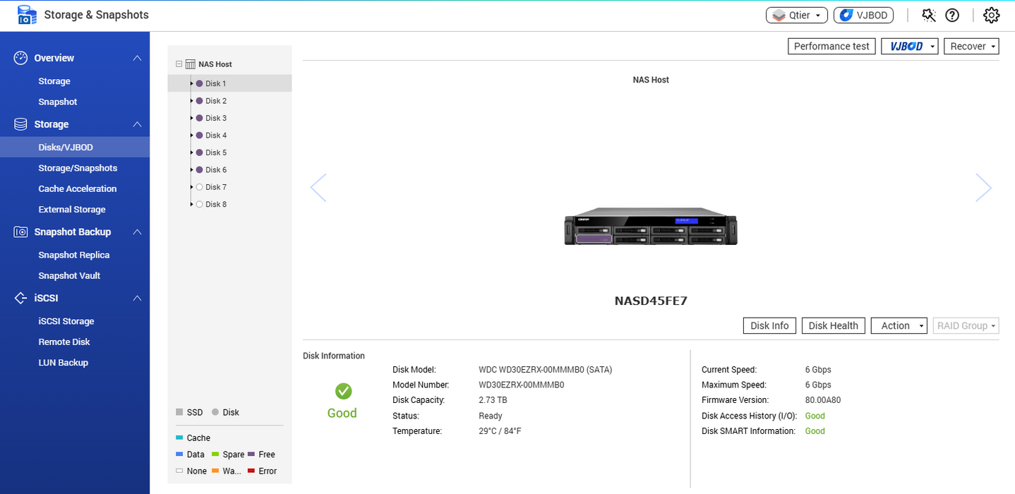 QNAP TS-879U-RP 8 Bay NAS w/ 6x 3TB HDDs