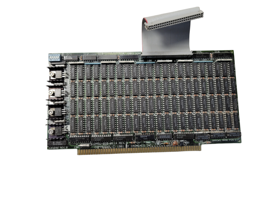 Cromemco 512MSU 512KB S-100 ECC RAM Memory Board 512msu-020-011