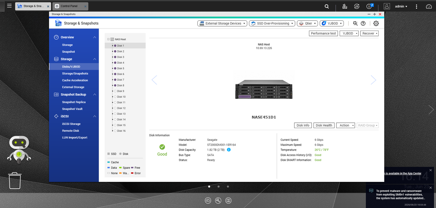 QNAP TS-EC1679U-RP 16-Bays NAS w/ 8x2TB HDDs