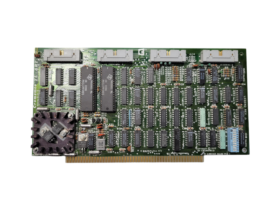 Cromemco TU-ART Twin Serial Parallel I/O S-100 Board Vintage Rare Altair IMSAI
