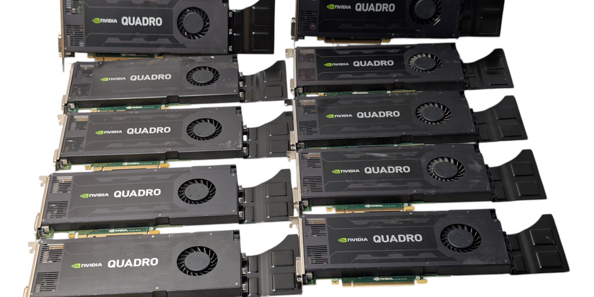 Lot of 10x NVIDIA Quadro K4200 4GB Graphics Cards — retail.era