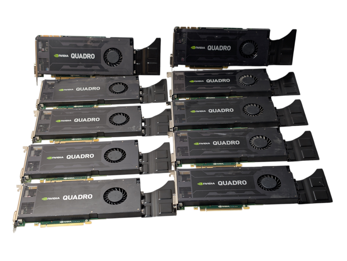 Lot of 10x NVIDIA Quadro K4200 4GB Graphics Cards — retail.era