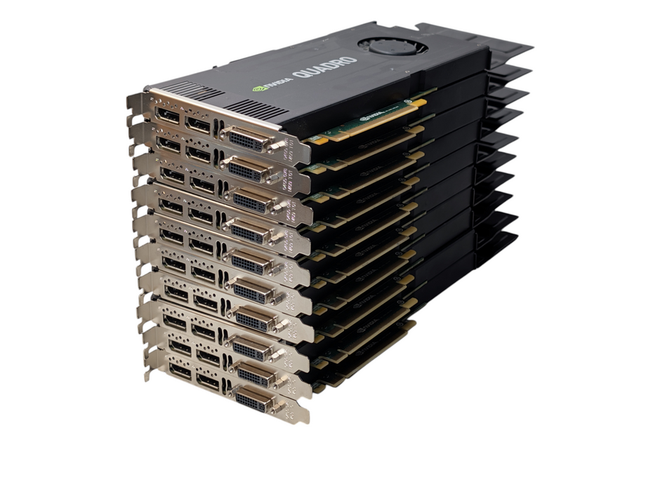 Lot of 10x NVIDIA Quadro K4200 4GB Graphics Cards