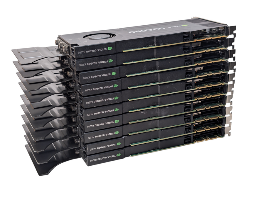 Lot of 10x NVIDIA Quadro K4200 4GB Graphics Cards