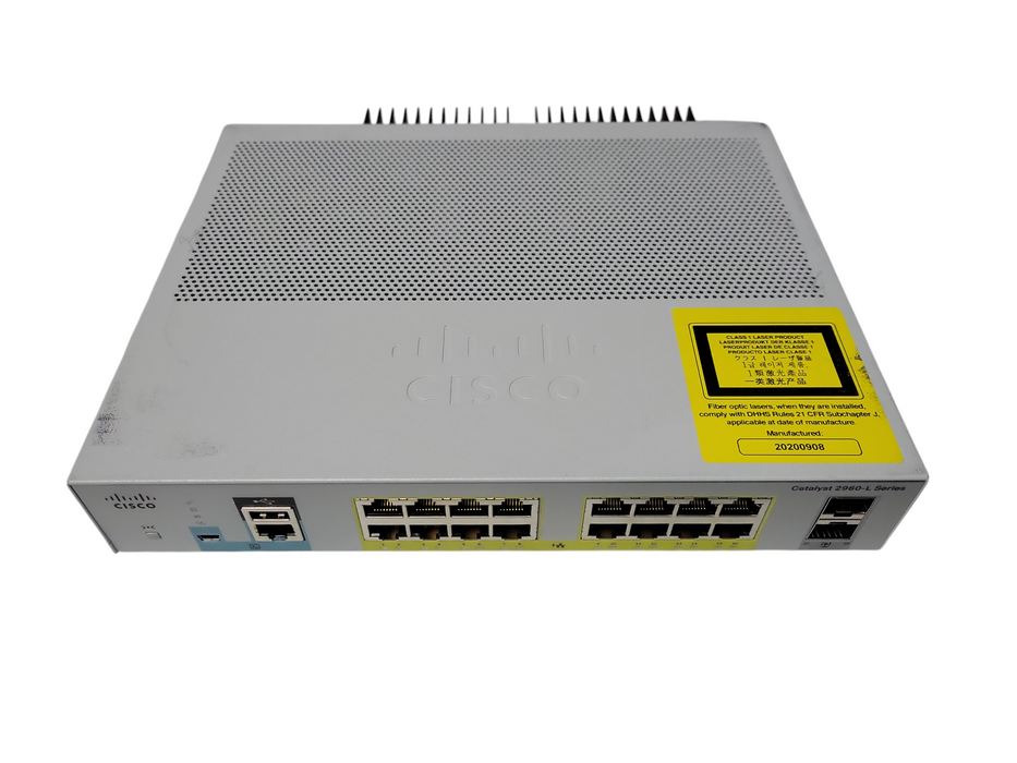 Cisco Catalyst 2960-L Series WS-C2960L-16PS-LL 16-Port PoE+ GbE Ethernet Switch