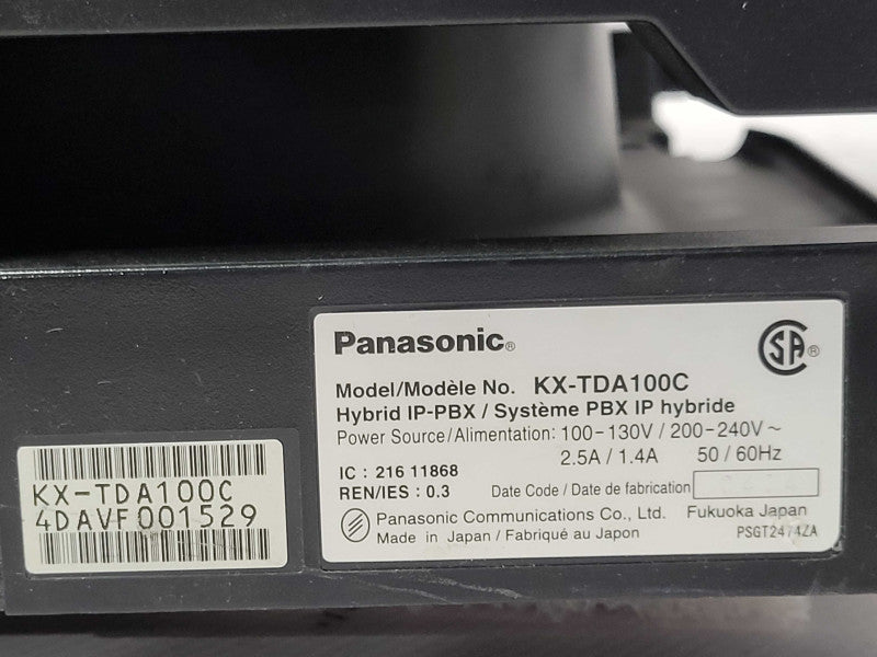 Panasonic KX-TDA100C Hybrid IP-PBX System, READ _