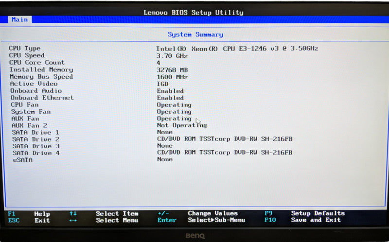 Lenovo ThinkStation P300 Intel Xeon E3-1246v3 @ 3.50GHz, 32GB RAM