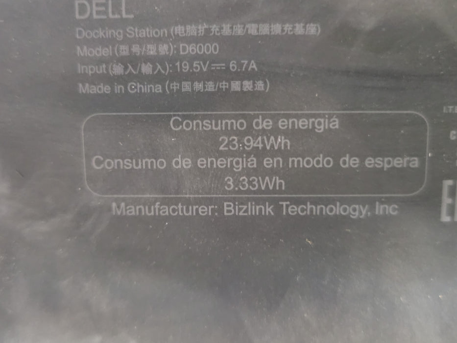 Lot of 22x Dell (4x D6000S & 18x D6000) Universal Docking Stations,
