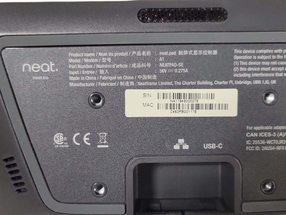 Open-Box NEAT NEATPAD-SE NEAT PAD CONTROLLER / SCHEDULING DISPLAY