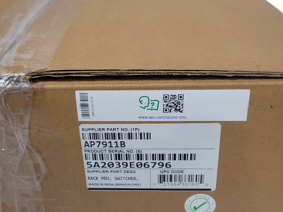 Open-Box APC AP7911B 2U Switched Rack PDU 30A 200V C13 16-Outlet