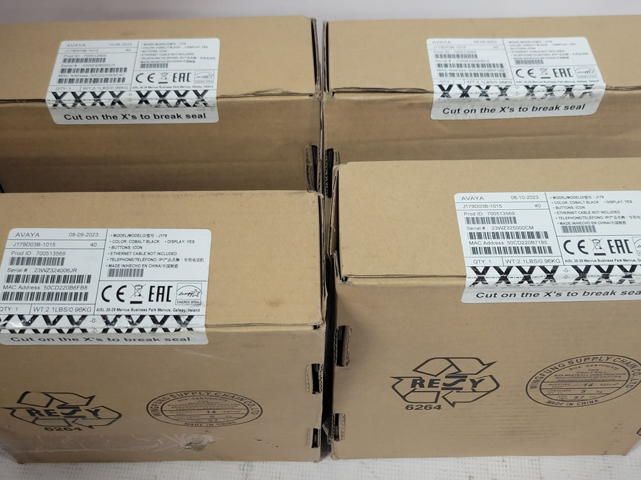 Lot of 4x New Avaya J179 8-line VoIP Black Corded Phone - 700513569, READ