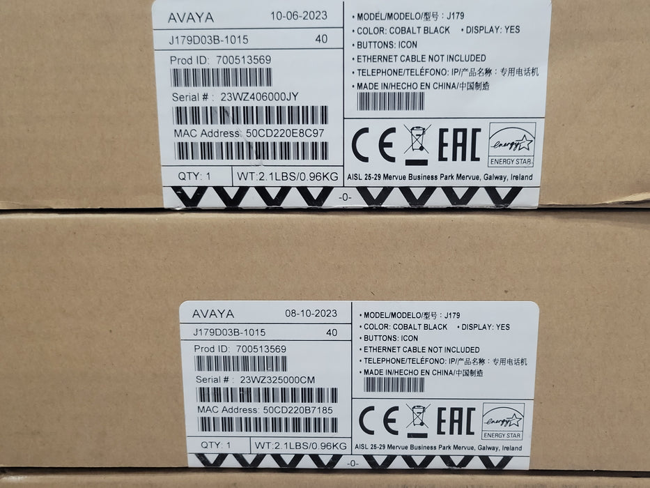 Lot of 4x New Avaya J179 8-line VoIP Black Corded Phone - 700513569, READ