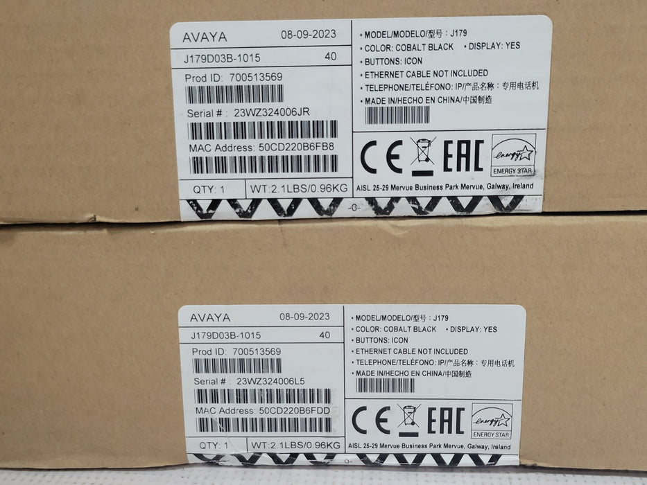 Lot of 4x New Avaya J179 8-line VoIP Black Corded Phone - 700513569, READ