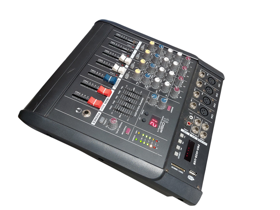 DSP professional Powered Mixer PMX-402D-USB