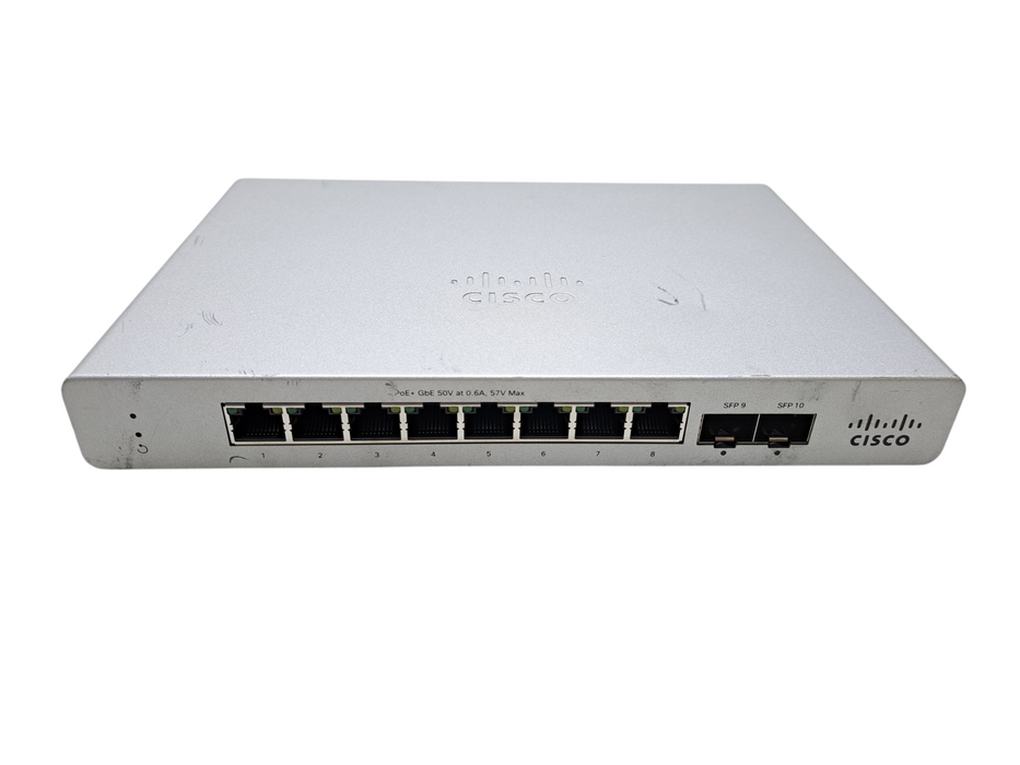 Cisco Meraki MS130-8P-HW | 8-Port Gigabit PoE+ (120W), 2x SFP Switch UNCLAIMED