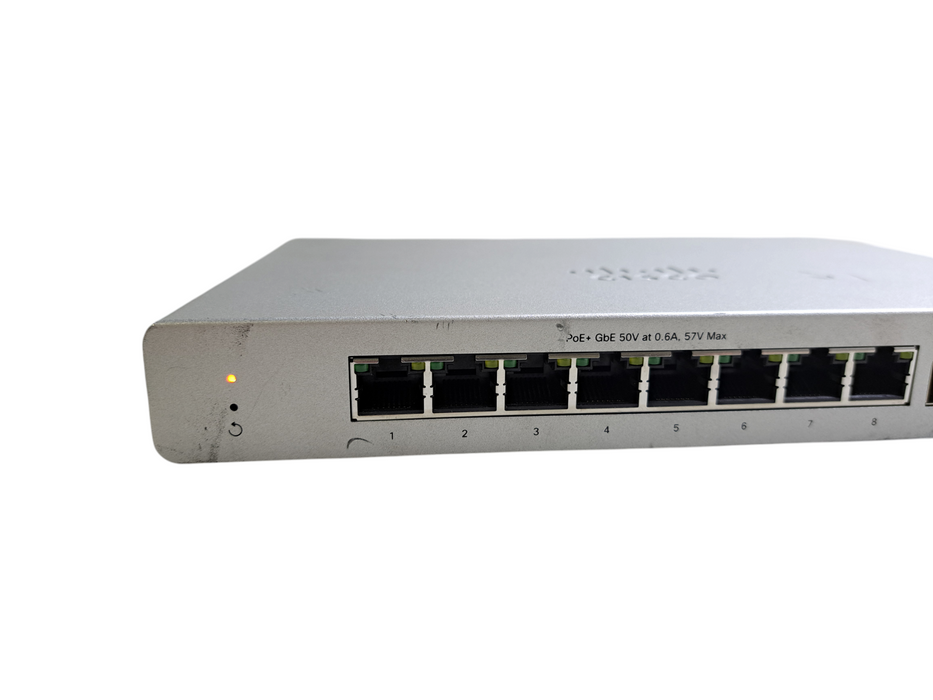 Cisco Meraki MS130-8P-HW | 8-Port Gigabit PoE+ (120W), 2x SFP Switch UNCLAIMED