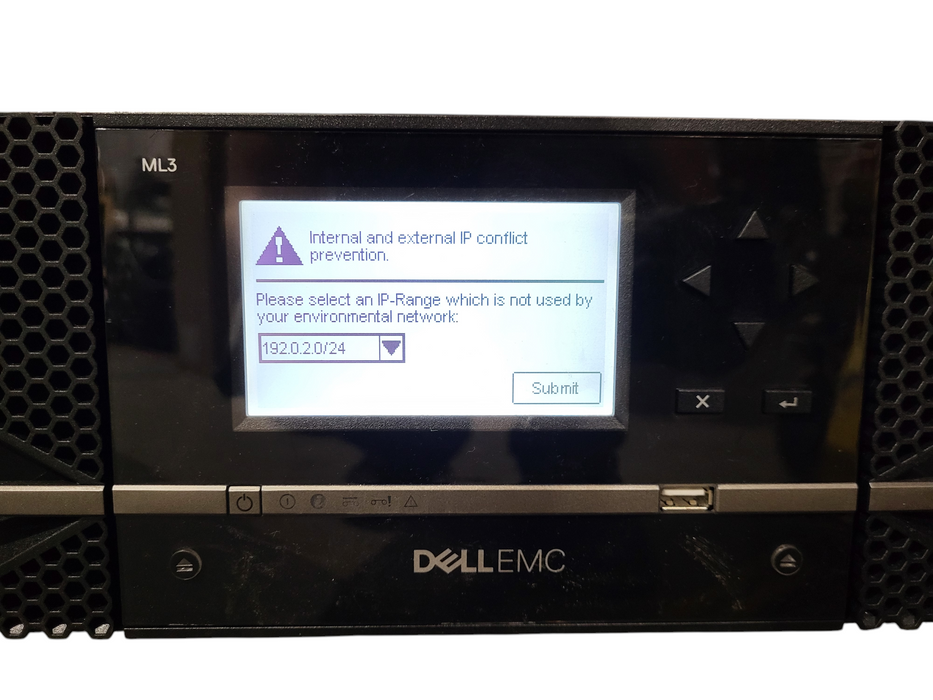 Dell EMC ML3 LTO Tape Library w/ 1x 0YV18D 01PL474 LTO6 HH SAS TAPE DRIVE ML3