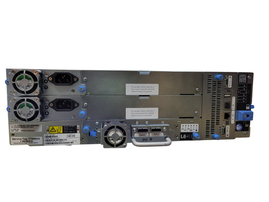 Dell EMC ML3 LTO Tape Library w/ 1x 0YV18D 01PL474 LTO6 HH SAS TAPE DRIVE ML3