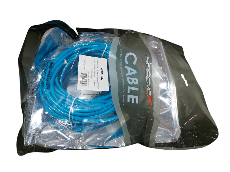 Network Cable 50Ft Cat 5E Molded Patch Crossover Cables ( new )