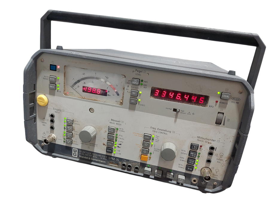 WG Wandel & Goltermann SPM-15 SELEKTIVER PEGELMESSER Level Meter 50Hz ...10Mhz