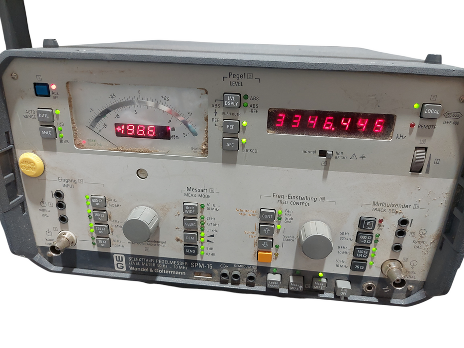 WG Wandel & Goltermann SPM-15 SELEKTIVER PEGELMESSER Level Meter 50Hz ...10Mhz