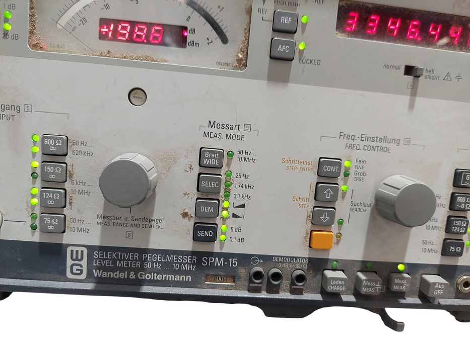 WG Wandel & Goltermann SPM-15 SELEKTIVER PEGELMESSER Level Meter 50Hz ...10Mhz