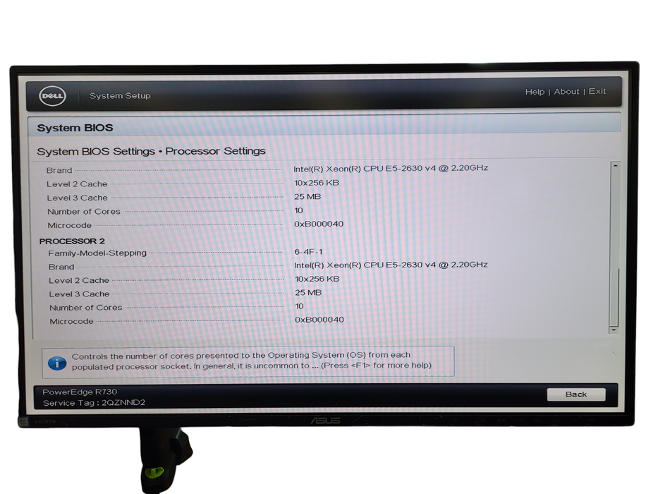 Dell PowerEdge R730 2.5" 2x Xeon E5-2630 v4, 16GB DDR4, H730 Mini - No HDD